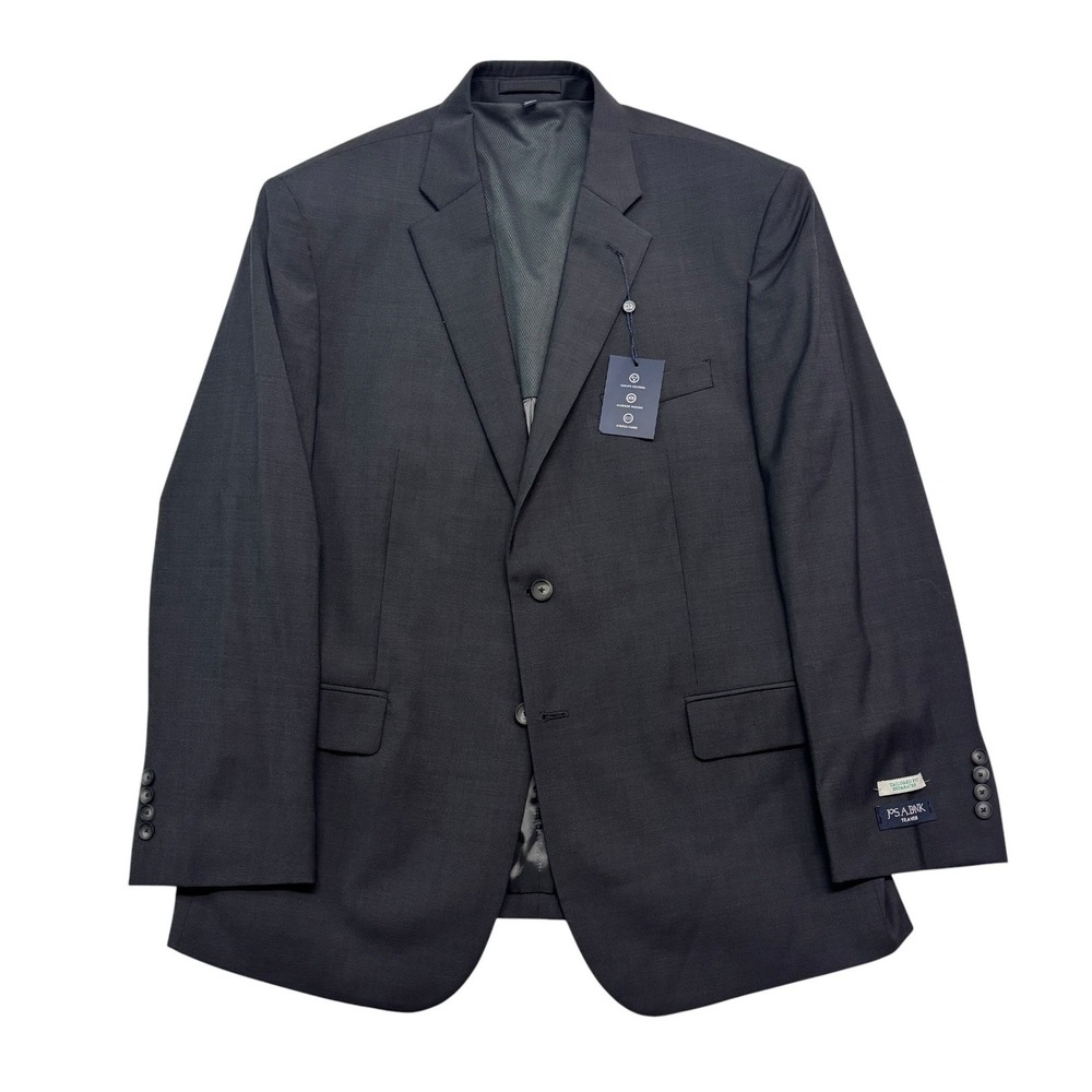 NEW $299 Jos A Bank Traveler 44R Charcoal Blazer Jacket Sport Coat Stretch Wool